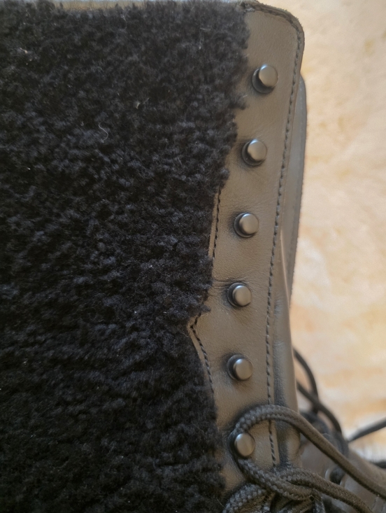 Hunter Black Sherpa Lace Up Rain Boots